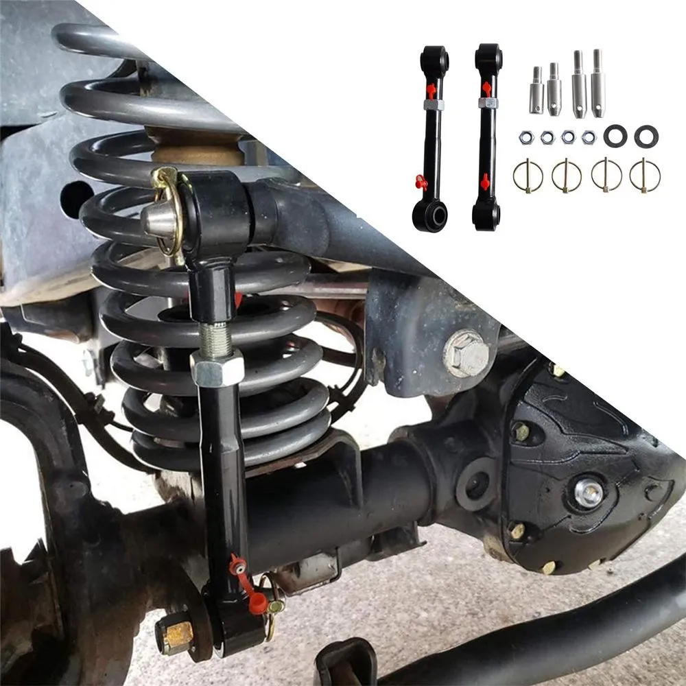 Adjustable Front Sway Bar Links Disconnect For Jeep Wrangler JK JKS 2007-2018 with 2.5\