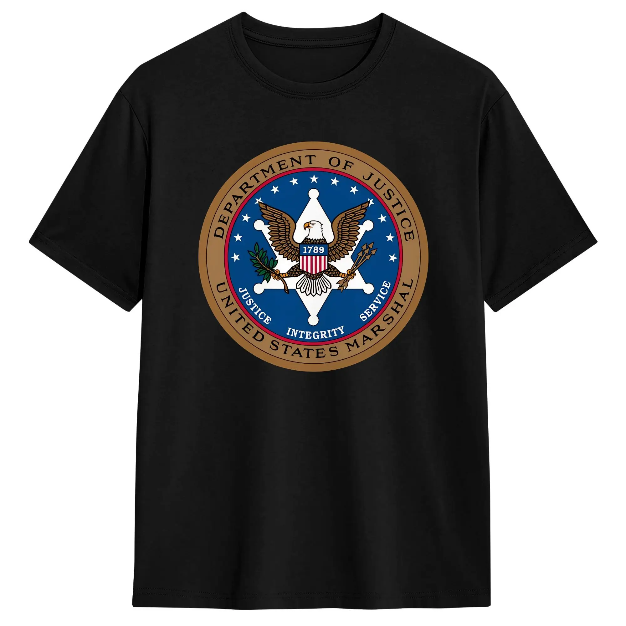 POLICE US MARSHAL UNITED STATES MILITARY SPECIAL FORCE DEPARTMENT T Shirt Summer 100% Cotton Oversized Top Tees