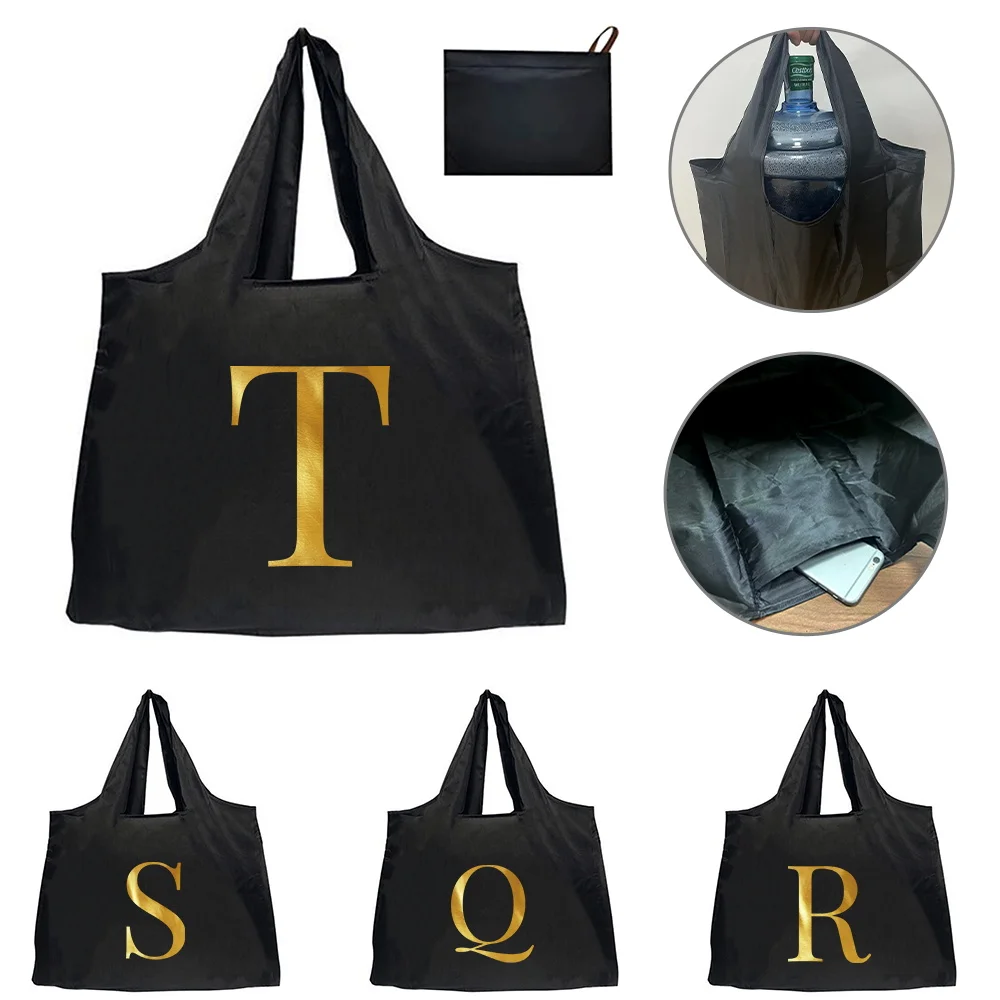 Shopping Bag Shoulder Bag Large Tote Foldable Reusable Handbags Tote Pouch Convenient Large-capacity for Travel Washable Fashion