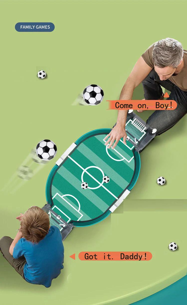 Miyou Desktop-Spielzeug Sportspiele Fußball tisch mit 6 Fußball Desktop interaktive Fußballspiele Spielzeug für Kinder Erwachsene Weihnachts geschenk