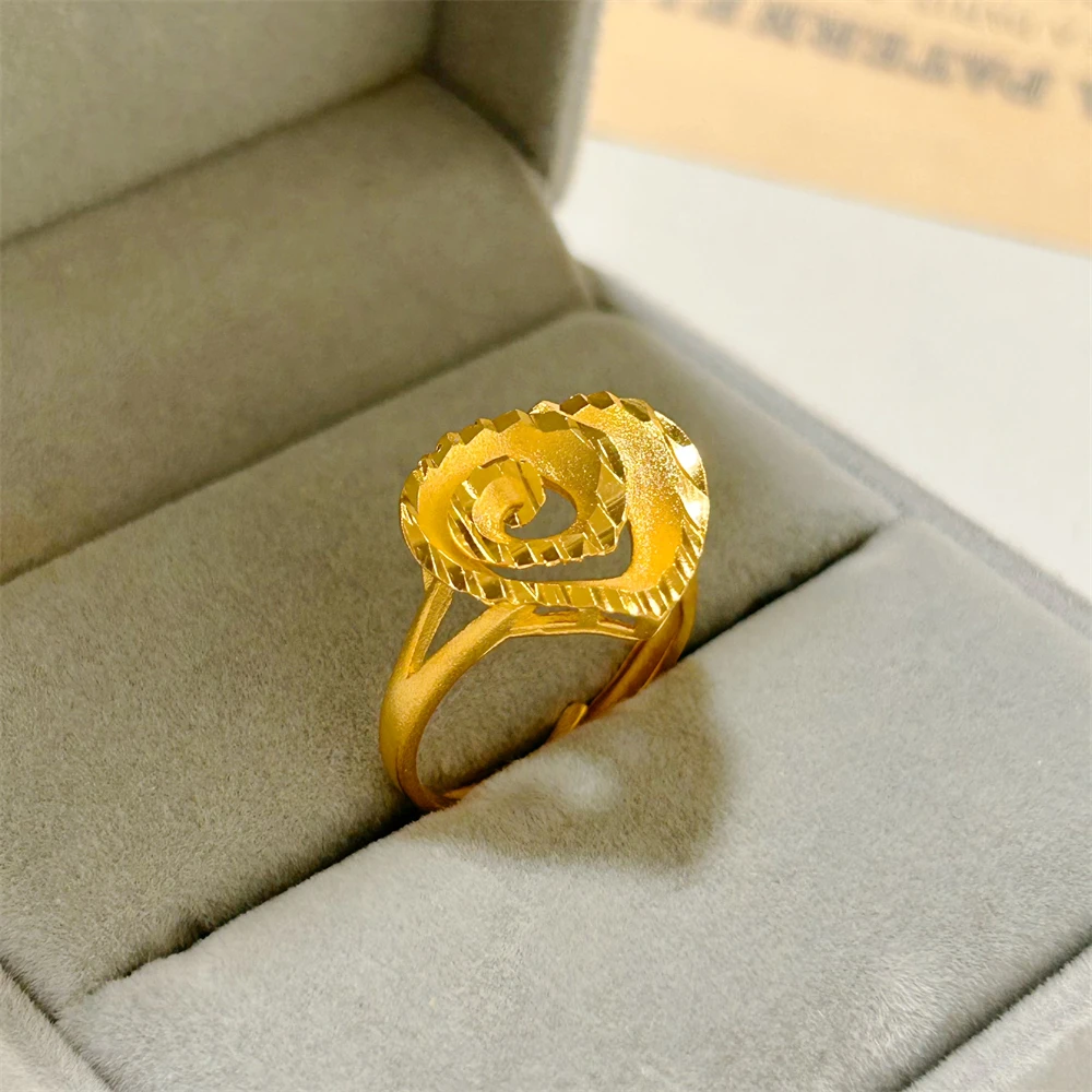 Wedding Band Gold Color Big Flower Long Finger Rings Adjustable Engagement Jewelry Accessories Party Gifts Bijoux Wholesale