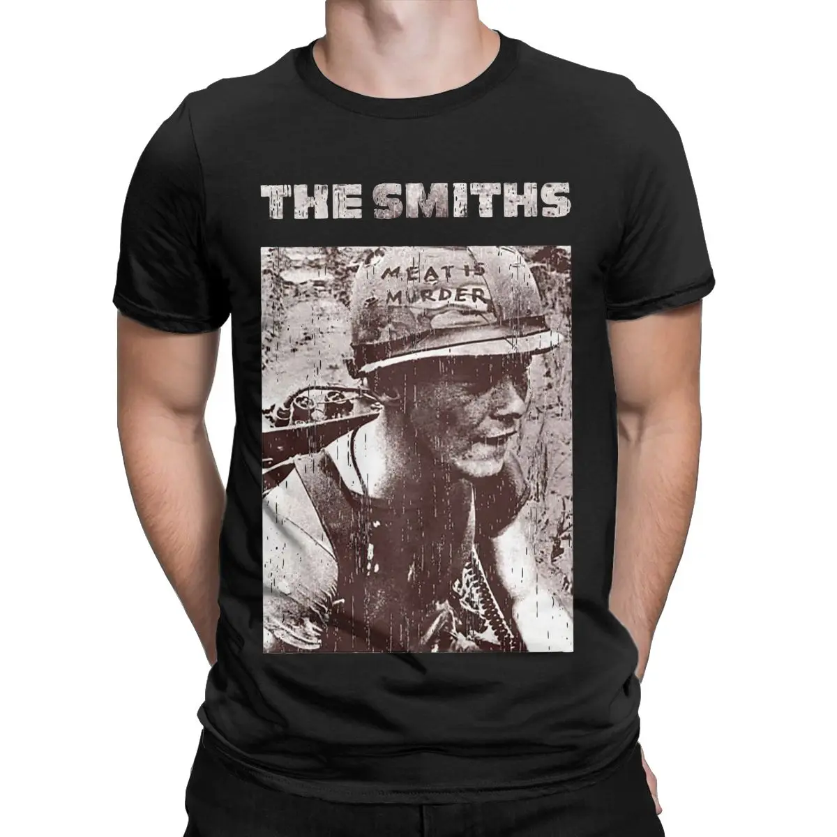 Men\'s The Smiths Meat Is Murder T Shirts 100% Cotton Clothing Novelty Short Sleeve Round Neck Tee Shirt Classic T-Shirts