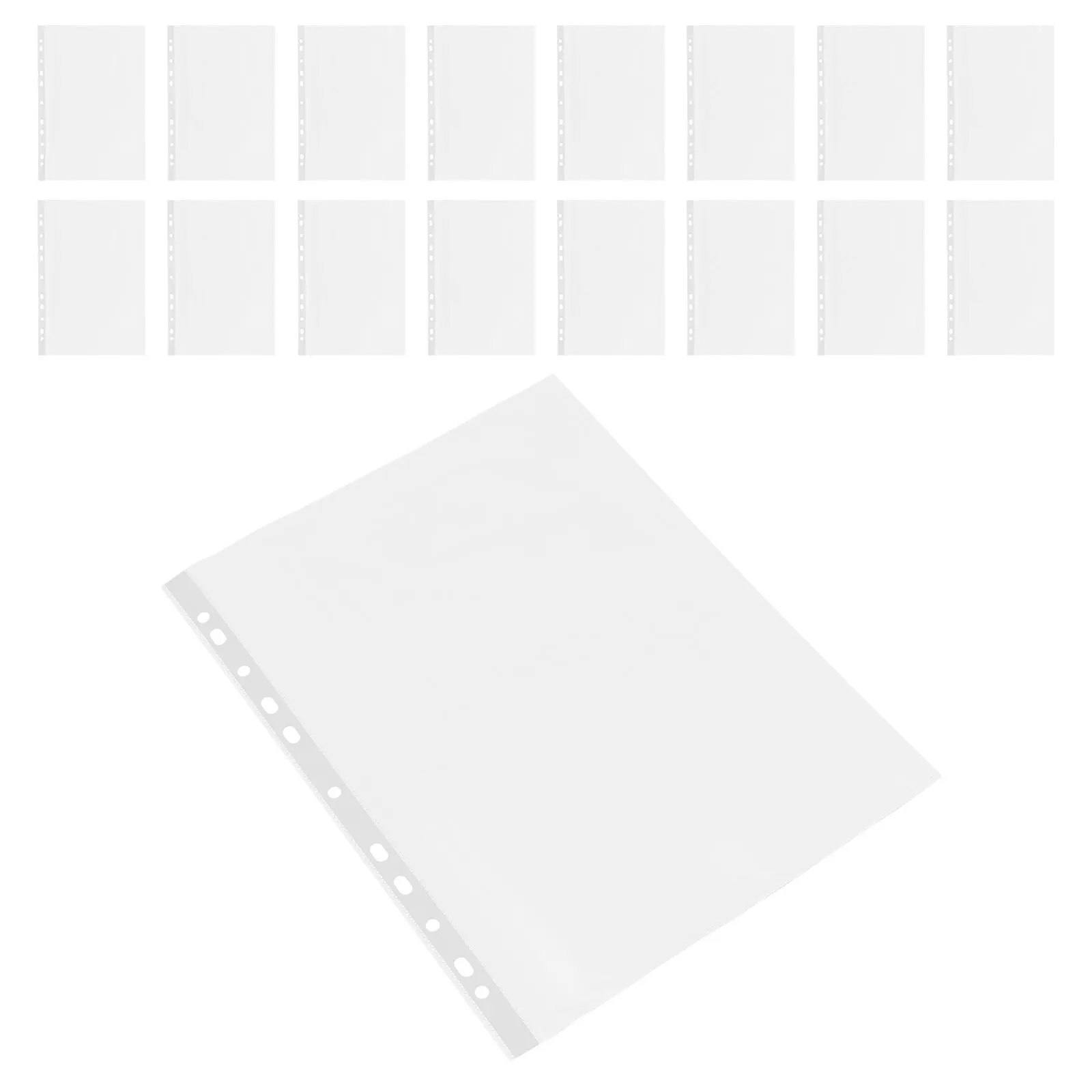 

100Pcs Transparent Paper Holder Clear Sheet Protectors Bulk Storage Organizer for Recipes Photos Certificates Paper Protectors
