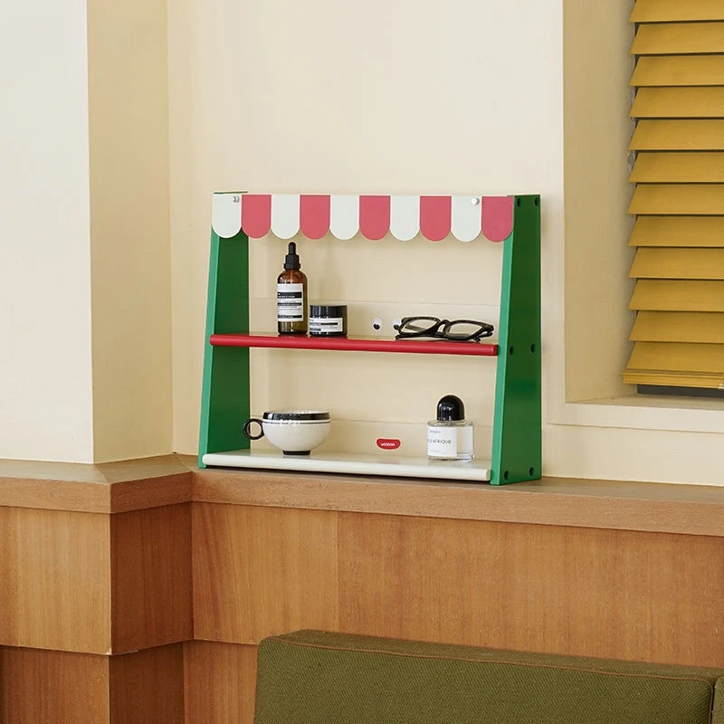 

Tiered Entryway Display - Key & Cup Organizer with Wall Art