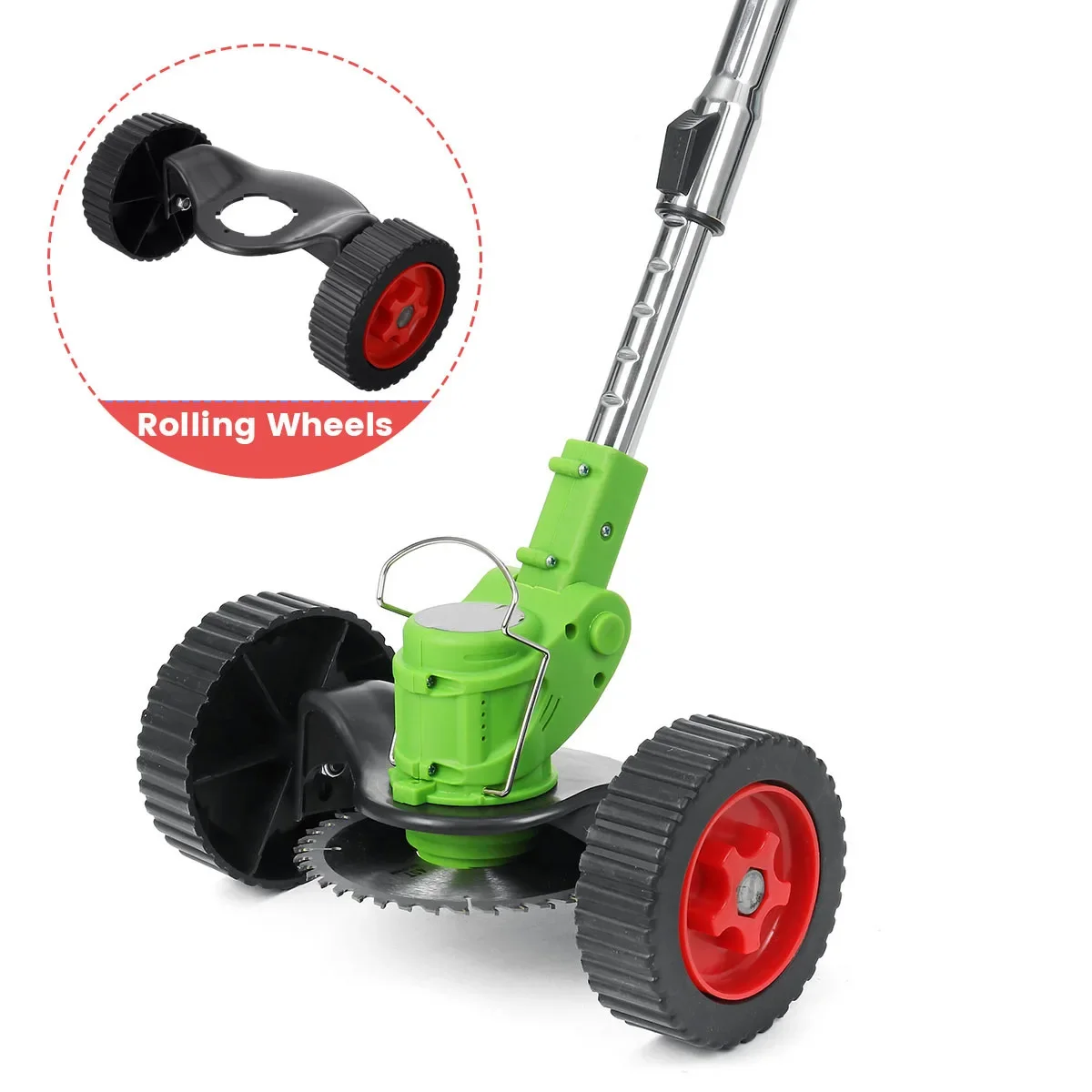 Cordless Lawn Mower Parts Adjustable Hand Push Wheel Roller For Grass Cutter Rolling Wheel For Cordless Grass Trimmer