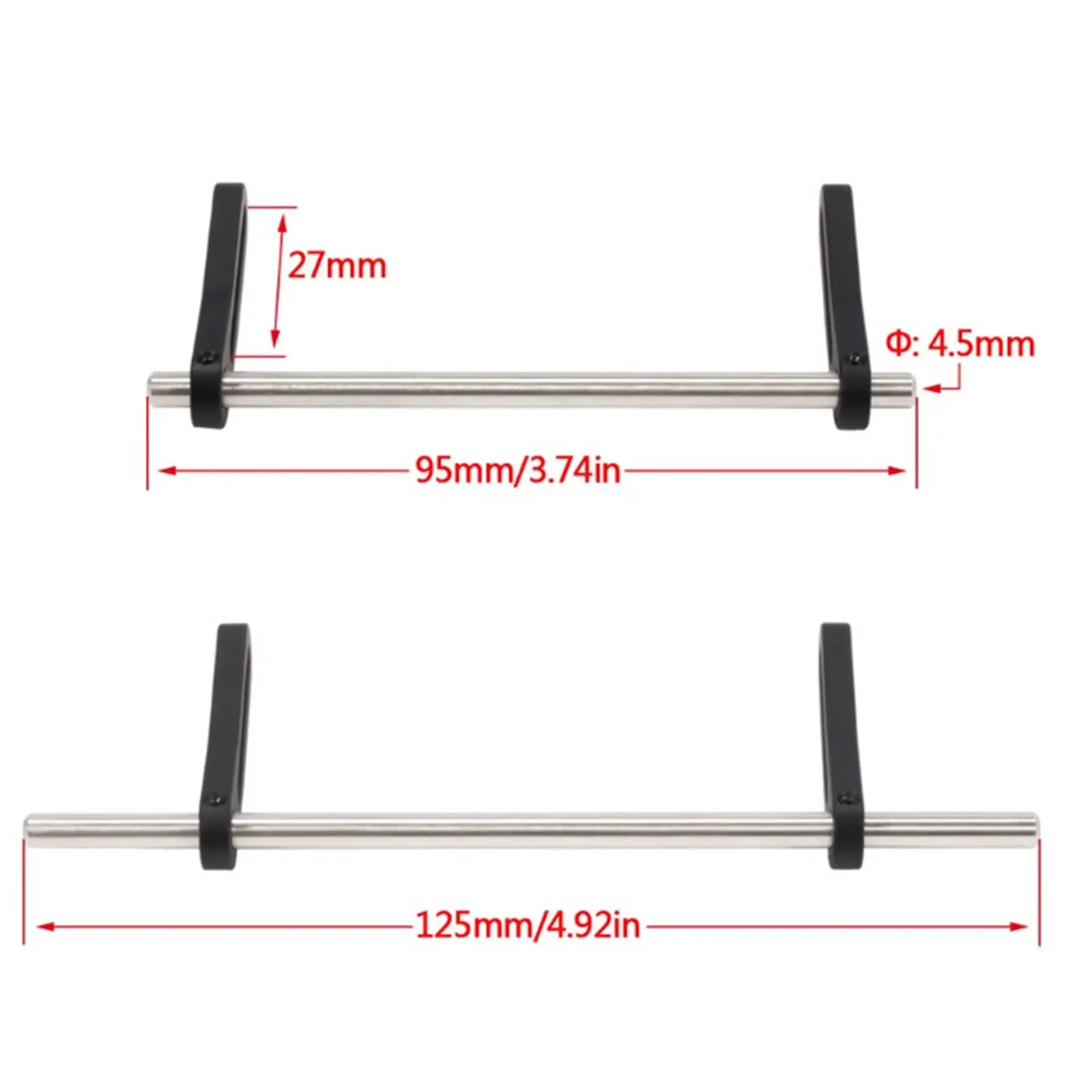 1/10 RC Car Front Rear Bumper Aluminum for SCX10 III SCX10 i RC Crawler Car image 6