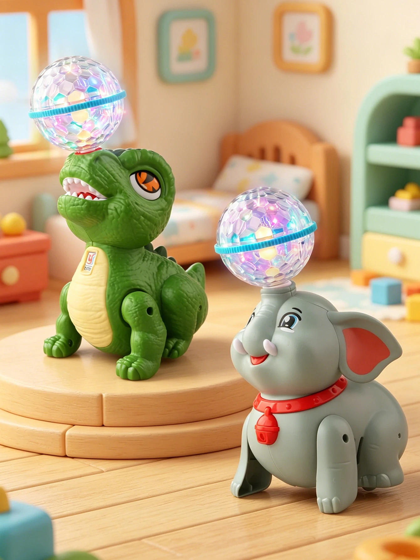 

Children's Elephant and Dinosaur Toy, Electric, Capable of Singing, Dancing, and Rotating, Suitable for Boys and Girls, with Lig