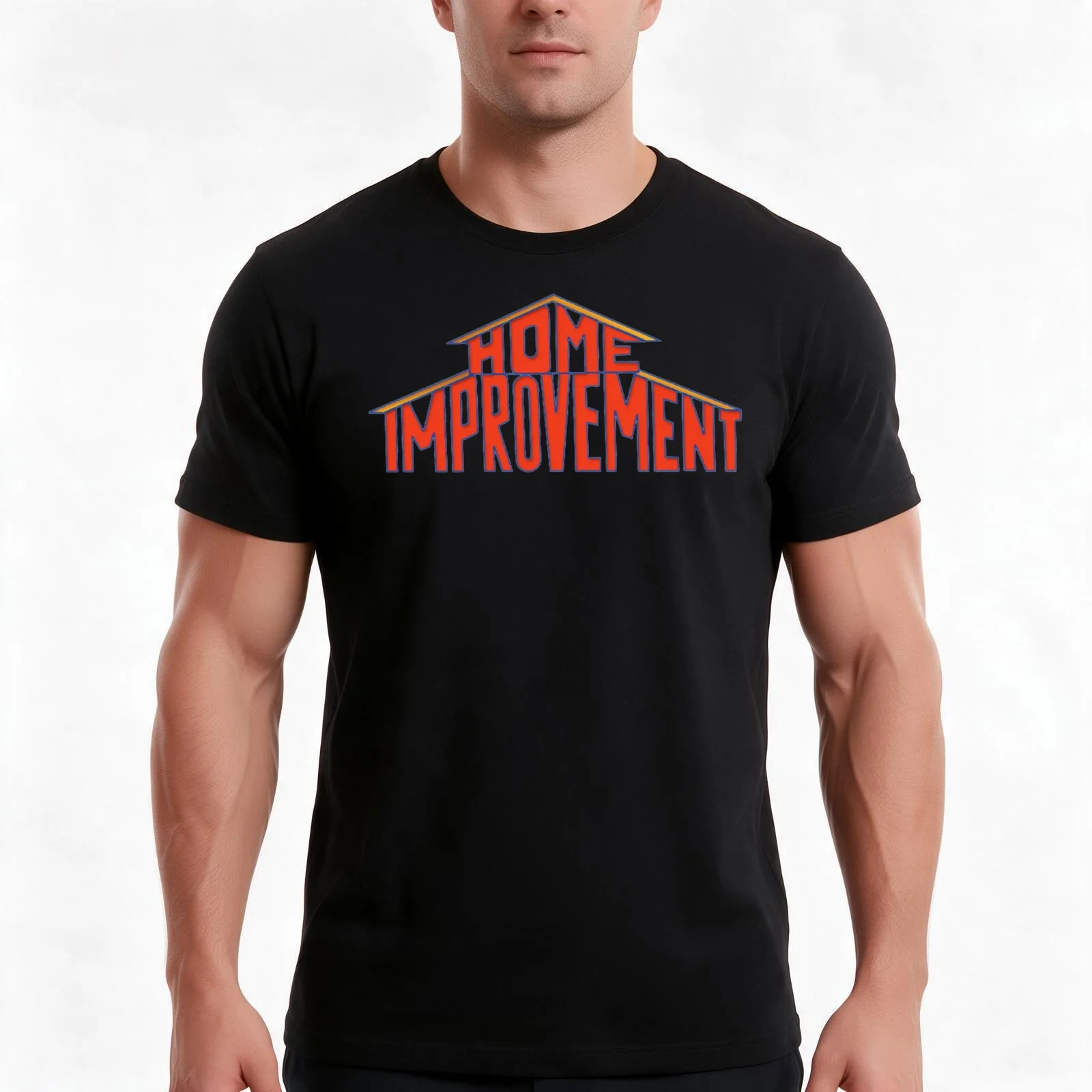Home Improvement Logo 90s T-Shirt, Summer Casual Cotton Tee, Oversized Streetwear Tops, Vintage Graphic Print, Unisex Men Women