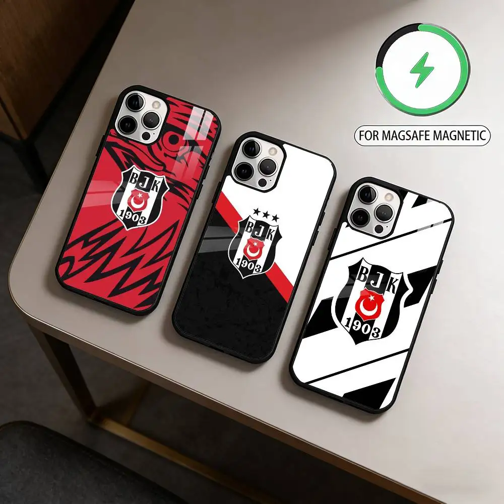 1pc F-Fashion B-Besiktas BJK  Phone Case For iPhone17,16,15,14,13,12,11 Plus,Pro Max Magnetic For Magsafe Wireless Charging