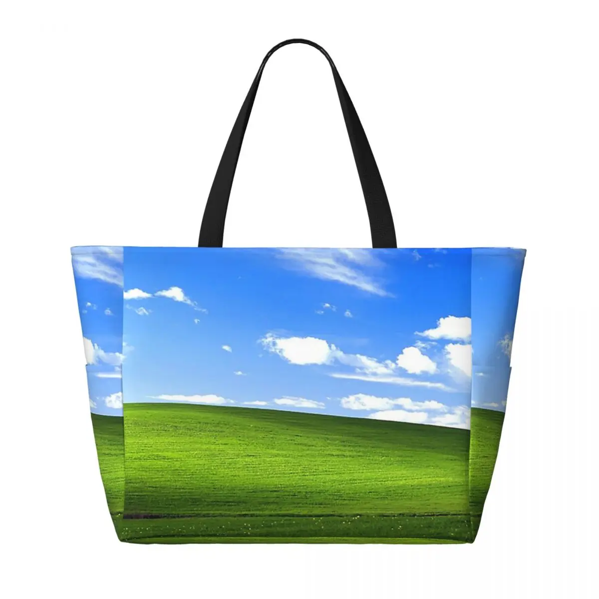 ويندوز XP خلفية الشاطئ حمل حقيبة رياضة رياضة اليوغا واق من المطر كبير حمل حقيبة المرأة حقيبة سفر حقيبة اللياقة البدنية