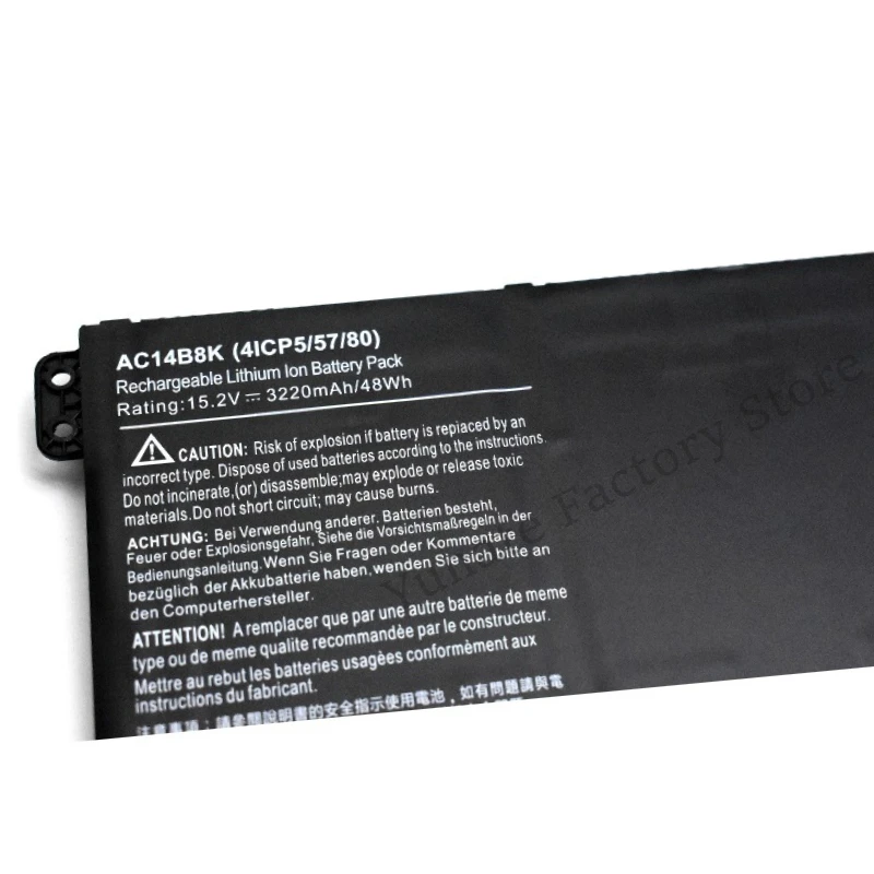 AC14B8K Laptop Battery 15.2V 3220mAh for Acer Aspire V3-371 ES1-111 ES1-111M ES1-511 E5-731 E3-112 Chromebook 15 C810 CB3-531