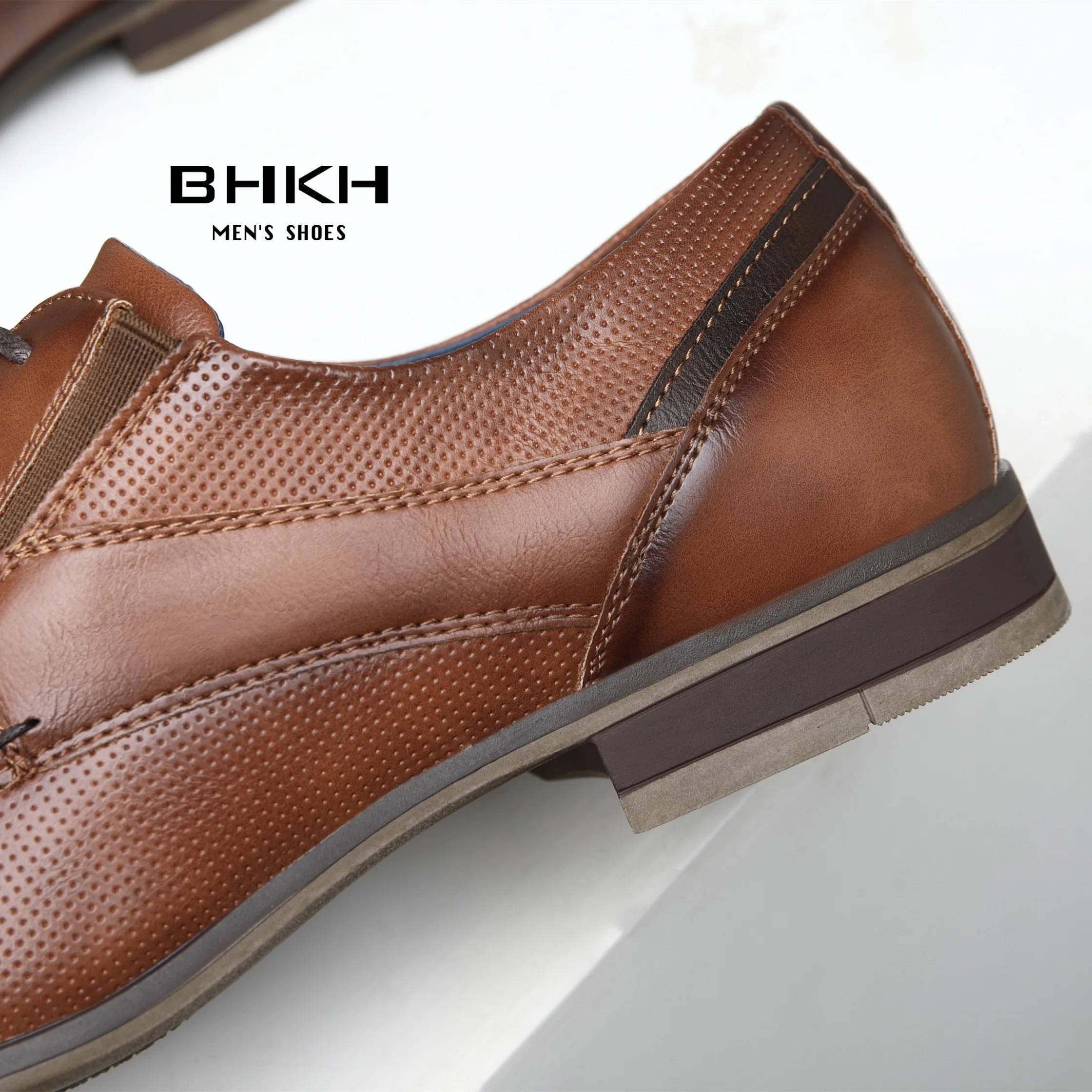 BHKH 2024 Man Formal Dress Shoes Spring Autumn Lace Up Men Wedding Shoes Smart Business Office Work for Men Shoes