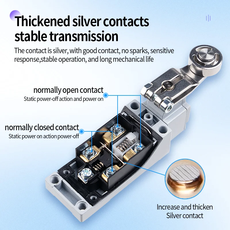 ZHICAN Travel limit switch 8018/8104-N adjustable roller swing arm micro-motion self-reset contact small limit switch