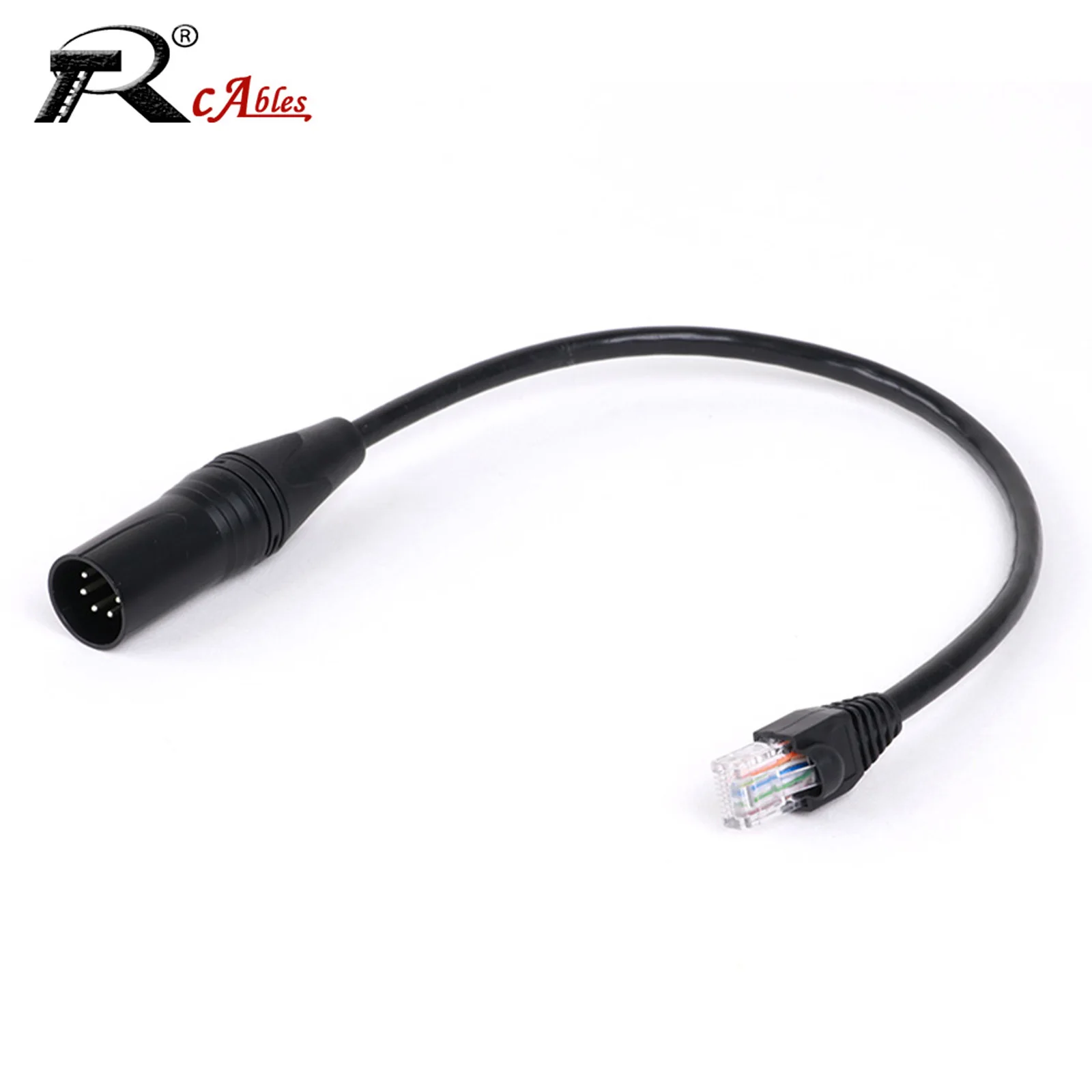 

1PC Audio XLR DMX 5pin Male to RJ45 Cable Microphone XLR Male Plug To RJ45 Male Mixer Network Cable Adapter 0.3M-20M