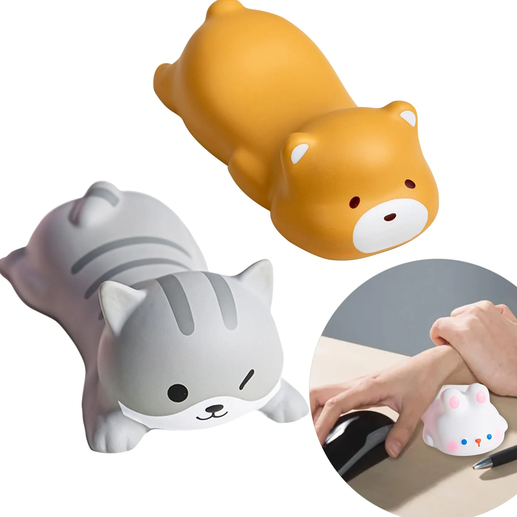 Mouse Wrist Rest Cute Wrist Rest Pad Kawaii Animals Pillow Shape Wrist Arm Rest Support Foam Wrist Desk Accessories for Computer