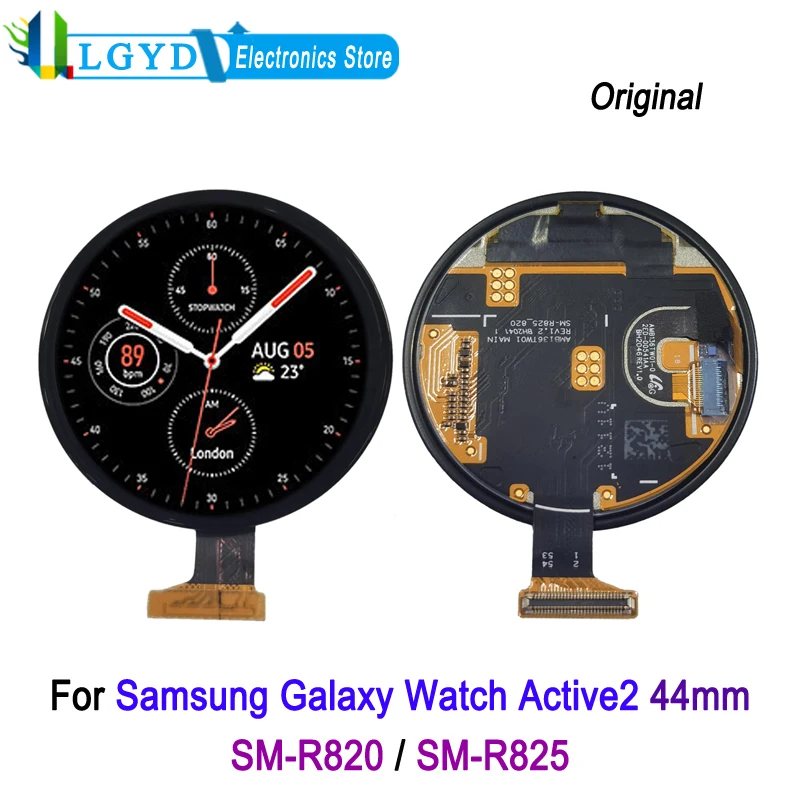 1.4-inch LTPO AMOLED Screen For Samsung Galaxy Watch Active2 44mm SM-R820 SM-R825 Smartwatch LCD Display Touch Screen Spare Part