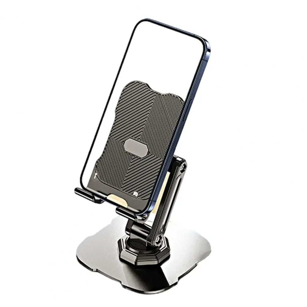 Phone Holder with Lifting Angle Stable Phone Holder for Desk Non-slip Metal Base Phone Stand with 360° Rotation for Hands-free