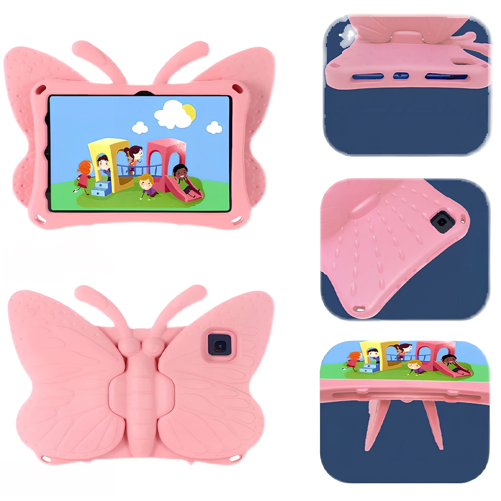 Stand Case For Samsung Galaxy Tab A8 X200 X207 S6 Lite P620 P613 T860 S5E T720 A7 T500 10.1 T510 Kids EVA Butterfly Cover