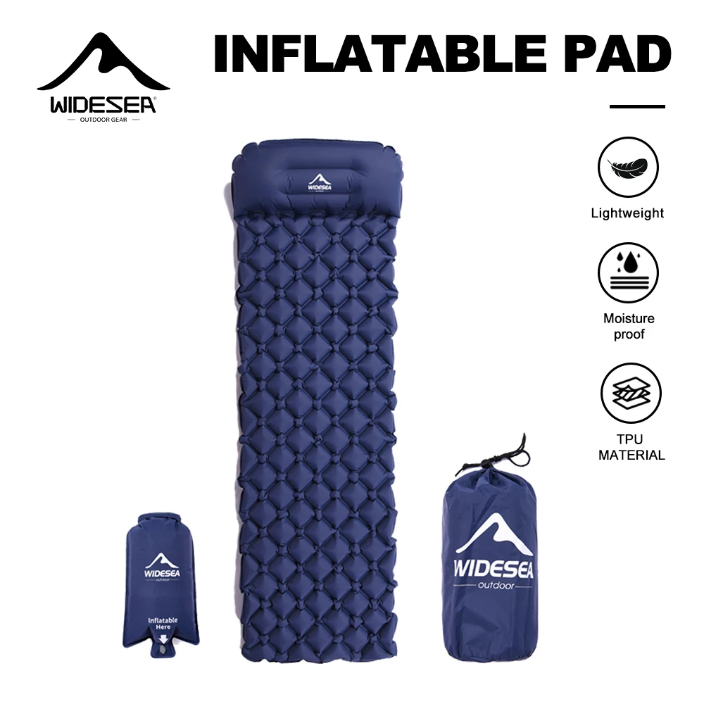 Image of Widesea Camping-Schlafmatte, aufblasbare Luftmatratzen, Outdoor-Matte, Möbel, Bett, ultraleichtes Kissen, Kissen, Wandern, Trekking