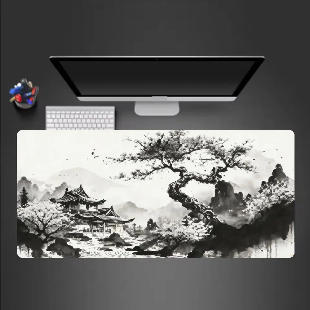 XAXC sakura landscape desk accessories Mat Gamer Rug Xxl Keyboard Pad 1000X500x3MM Desk Mat Office Carpet Gaming Mouse Ma