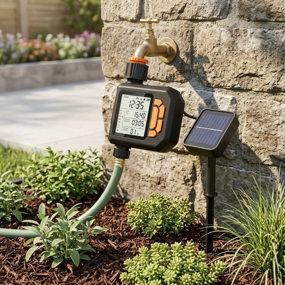 Automatic Plant Waterer Garden Watering System IP54 Waterproof Rating Eight Separate Timers Automated Garden Watering System