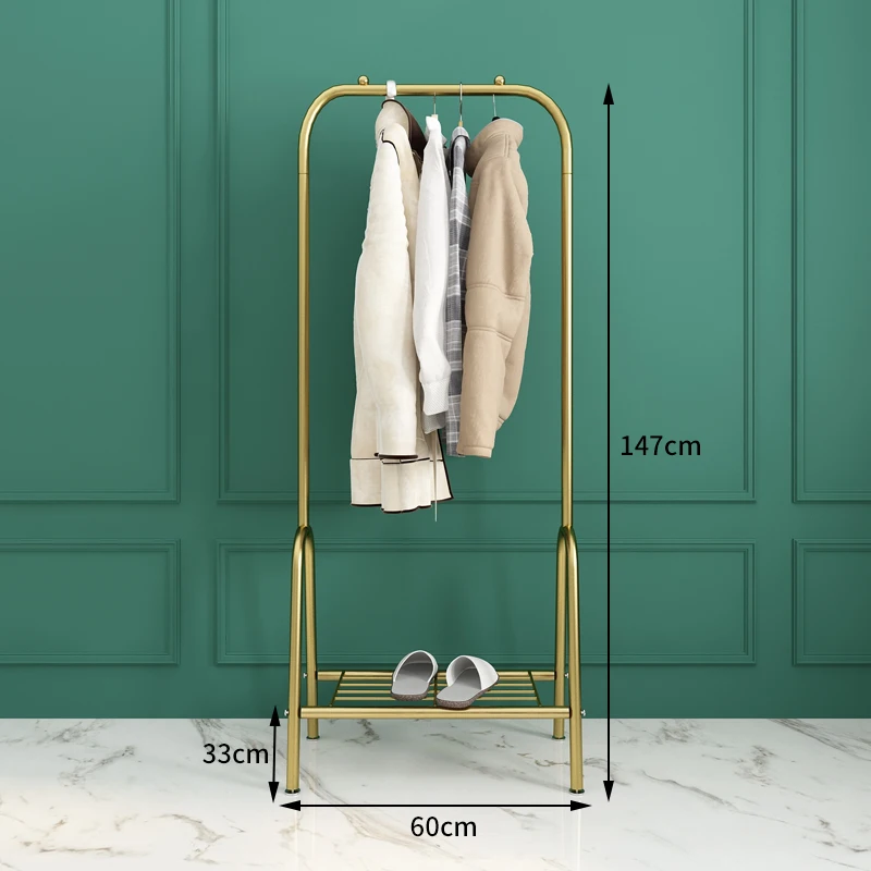 Gold Coat Rack Space Saver Metal Hanger Storage Bedroom Entrance Clothes Rack Hallway Dressing Room Porte Manteau Room Furniture