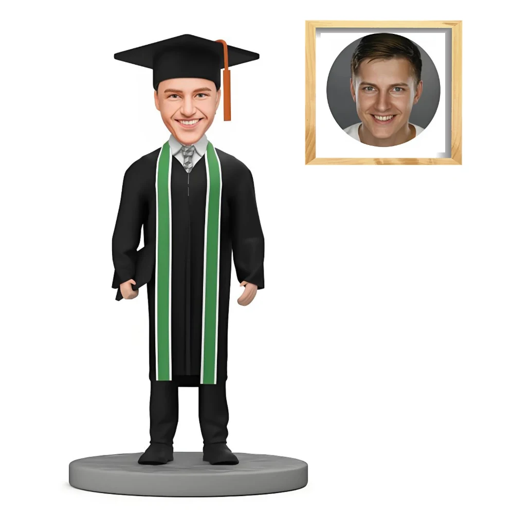 

Personalized Graduation Gifts Custom Bobblehead Figurine Crafted from Your Photo,College Master Degree Graduation Gift