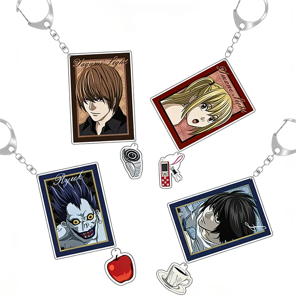 Stilvoller Charme Anime Death Note Acryl-Schlüsselanhänger Modell Cosplay-Charaktere Ornament Zubehör Sammlerstücke Geschenke