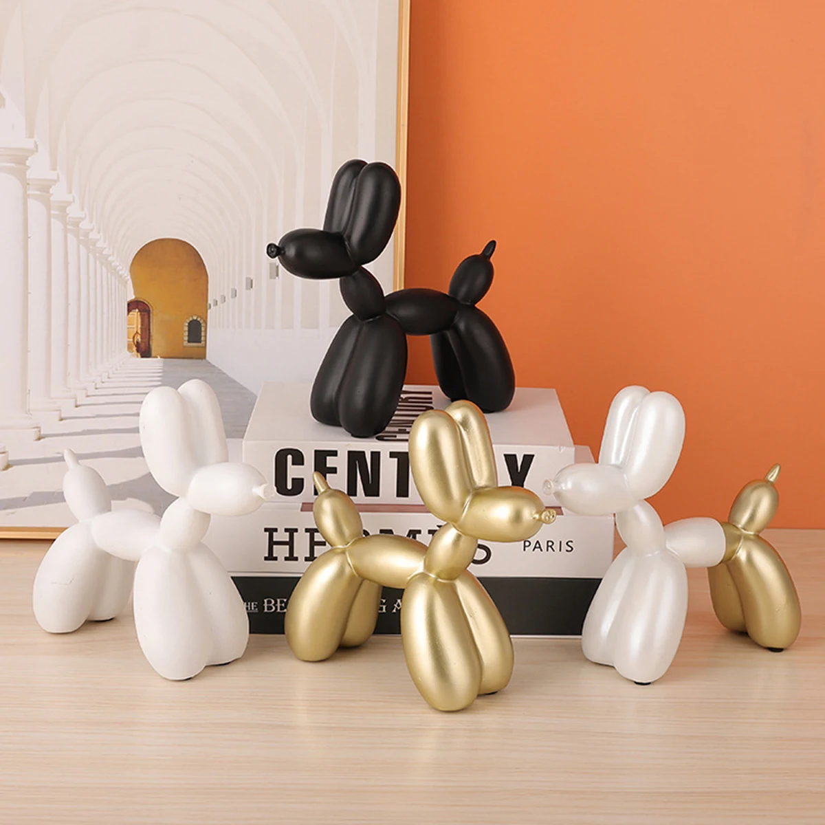 Ballon-Hundedekoration – niedliche Harzskulptur für Schreibtisch und Zuhause, Kawaii-Tierfigur als Geschenk, einzigartige Party-Ornament