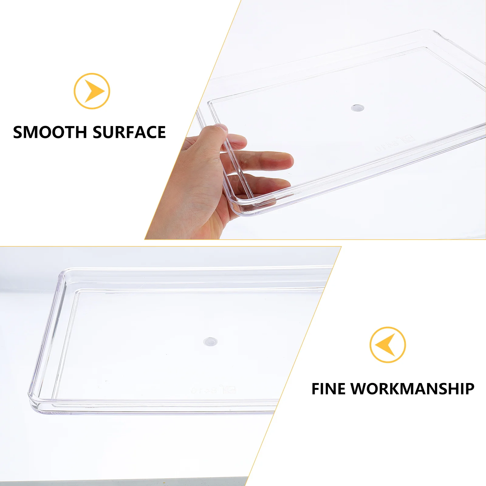 

Plastic Bathroom Storage Tray Acrylic Multipurpose Plate Fruit Holder Versatile Bread Plate Food Serving Transparent Elegant