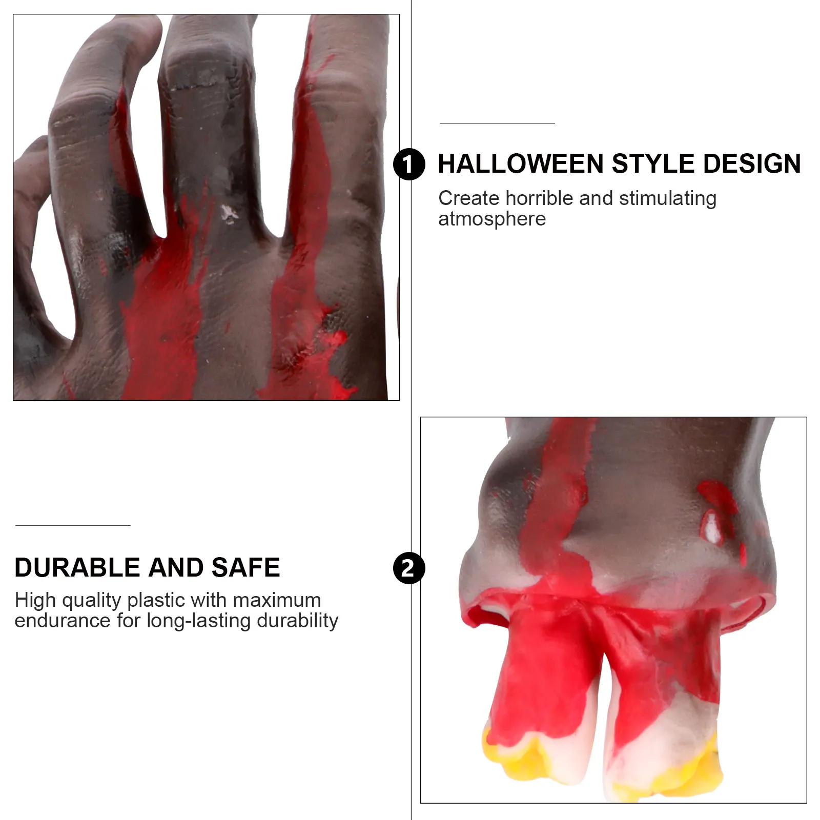 

Soft Plastic Halloween Simulation Hand Props Spooky Photography Decorations Dead Hand Prank Props