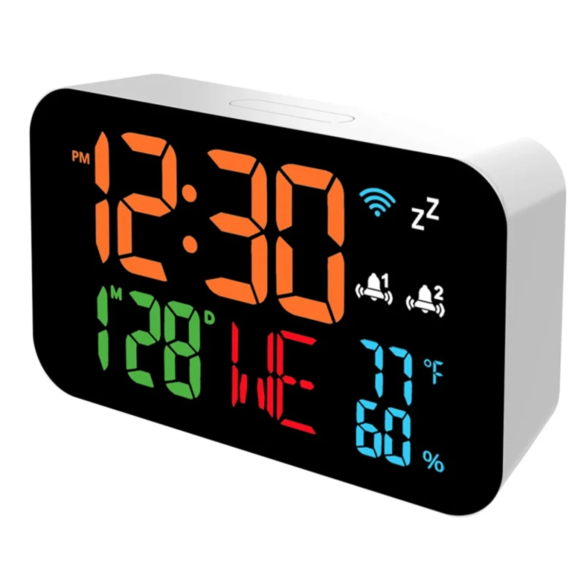 Tuya-Hygromètre Therye.com Intelligent avec affichage LED numérique, horloge WiFi, calendrier, prise en charge de l'étalonnage automatique