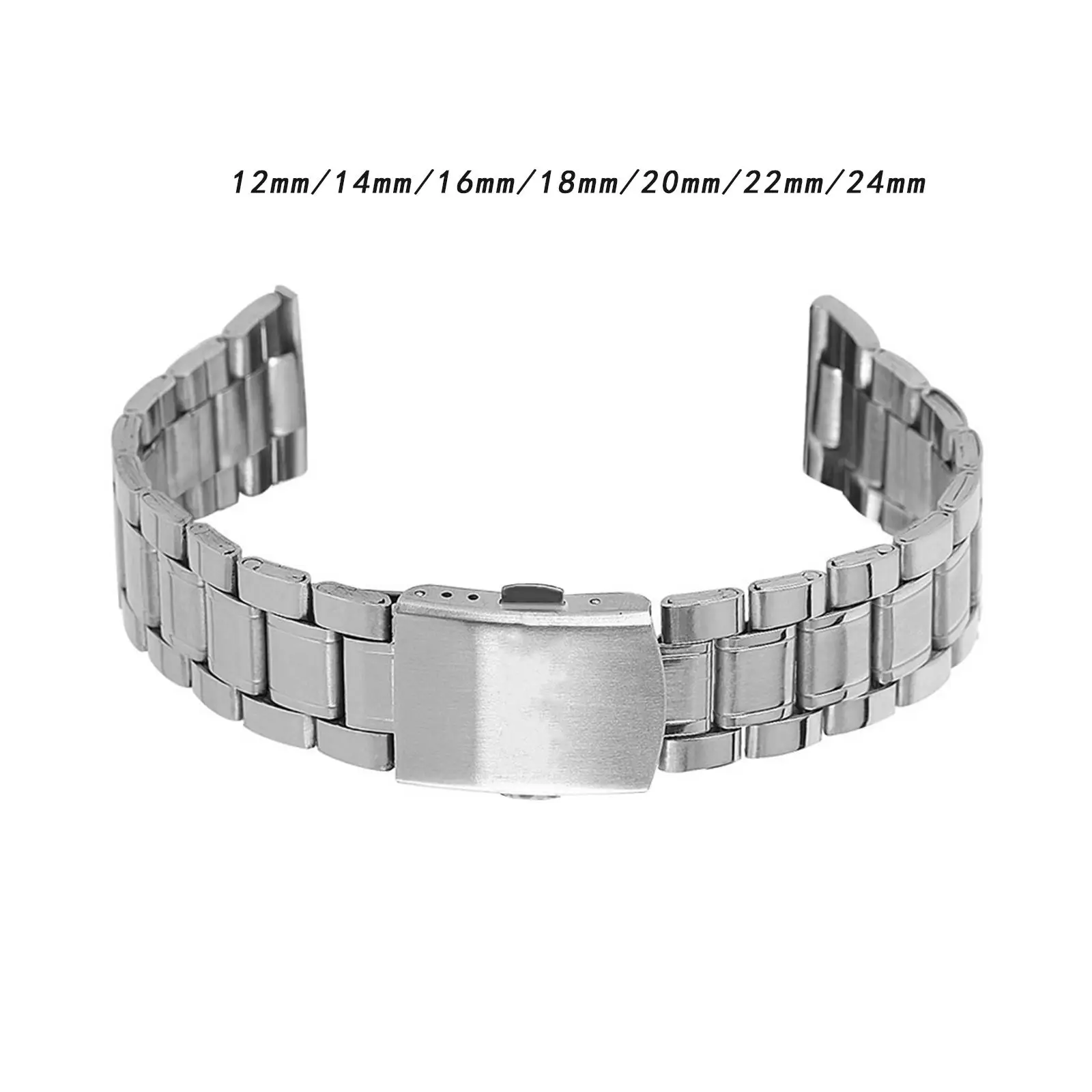 Luxury Metal Buckle Watch Band Premium Stainless Steel Replacement Bracelet for Daily Leisure and Athletic Activities