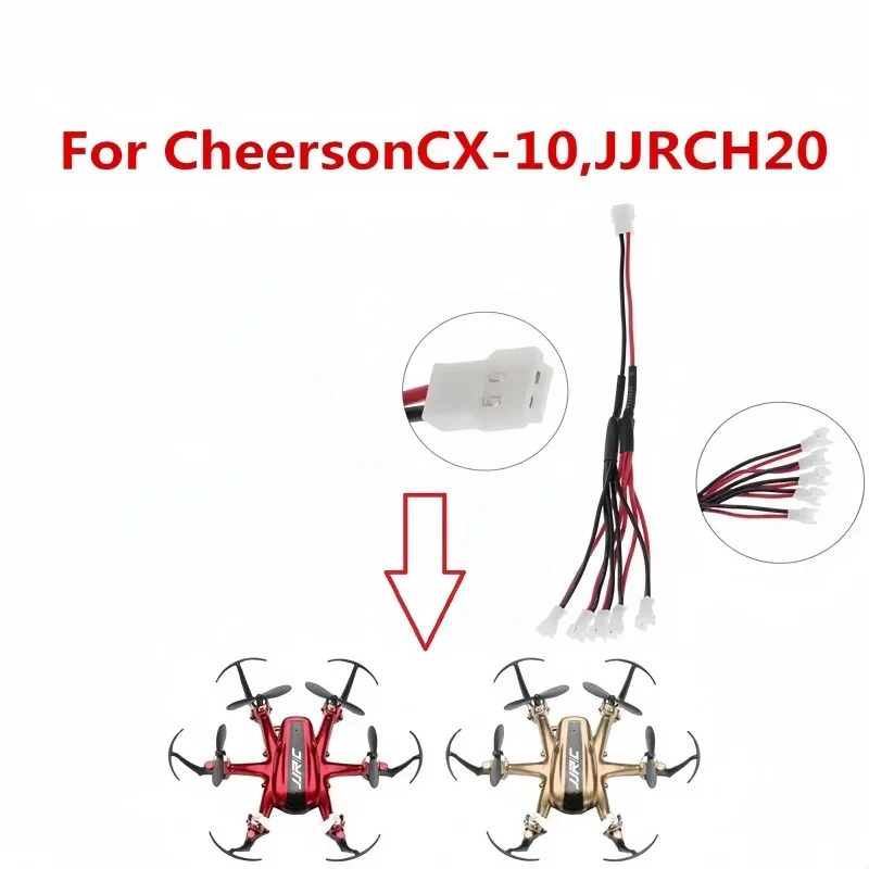 5 in 1 Parallel Charger Cable PH1.25 USB Charging Hub for 1S LiPo Battery Compatible with Cheerson CX10 JJRC H20 Eachine H8 Mini view 2
