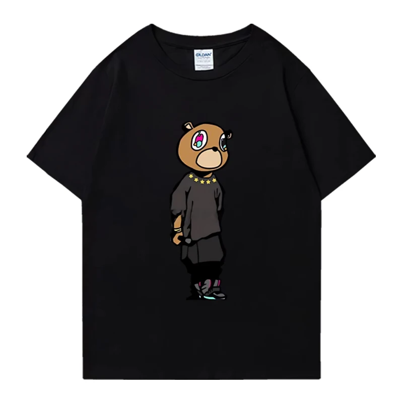 

Rapper KANYE WEST BEAR Funny Graphics T shirt 2024 Men Women Hot sale plus size tops Pure Cotton short sleeve Unisex streetwear