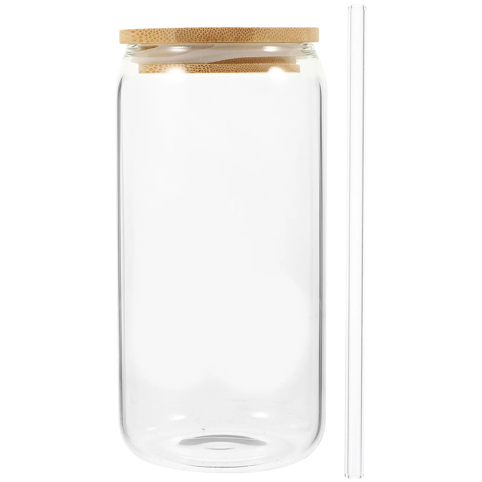 

Bamboo Lid Drink Cup Clear Glass Tumbler with Straw and Drinking Glasses Lids Coffee Cups Straws Bulk Iced Tumblers