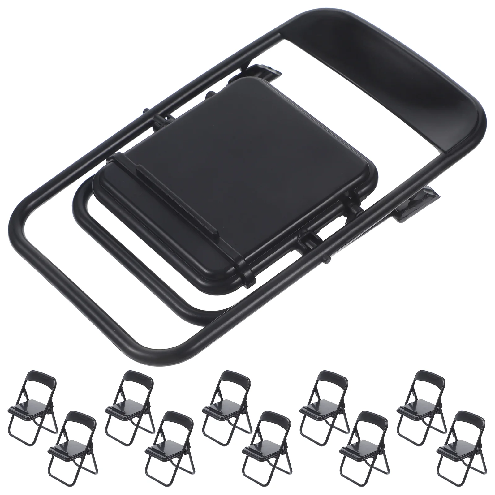 20 Pcs Model Folding Chair Child Tablet Holder Home Decor Plastic Kids and Chairs Miniature