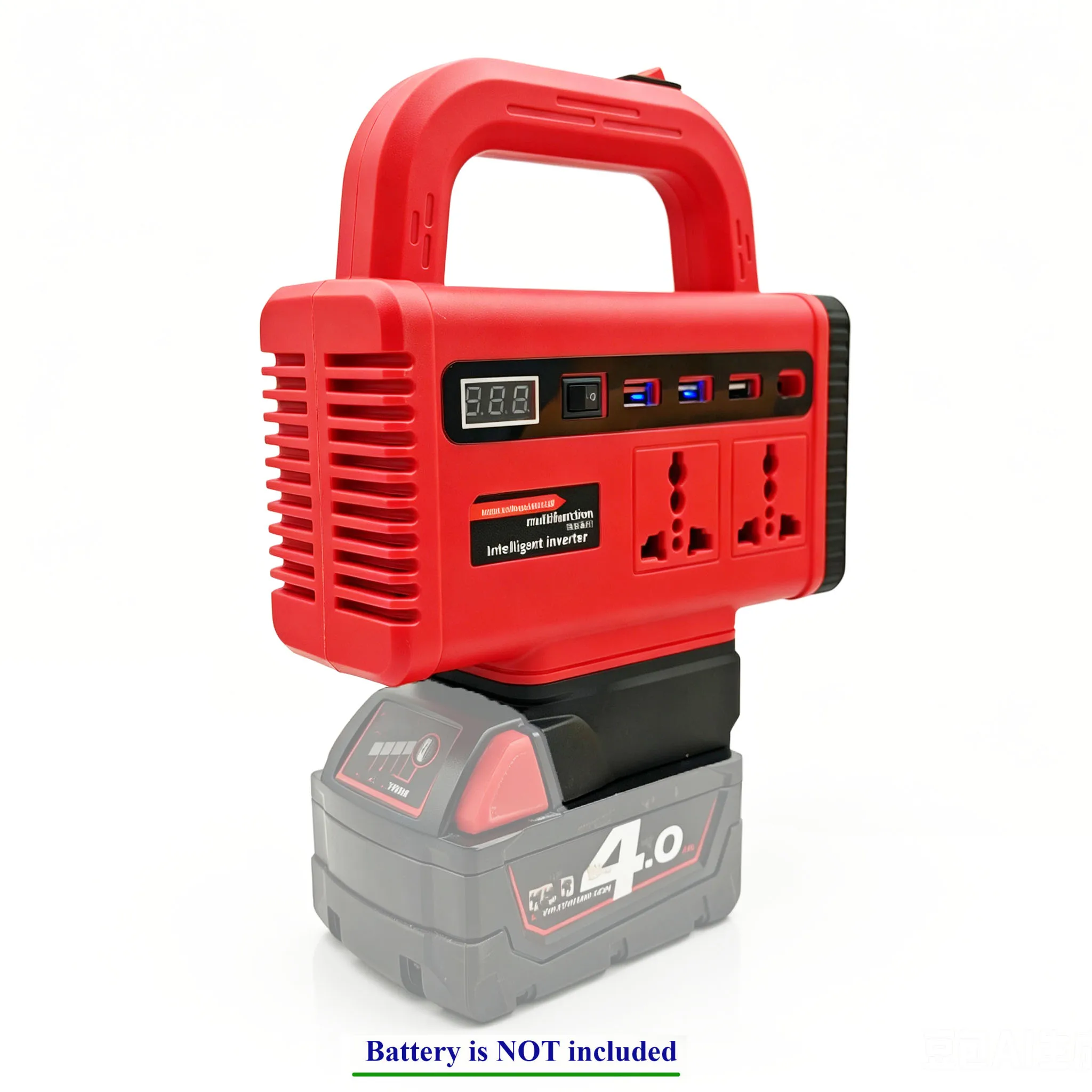 Lithium-Batterie-Wechselrichter, tragbare Stromversorgungsstation, Handgenerator, Notstromversorgung für Makita, DeWALT und Milwaukee. – Detail 15