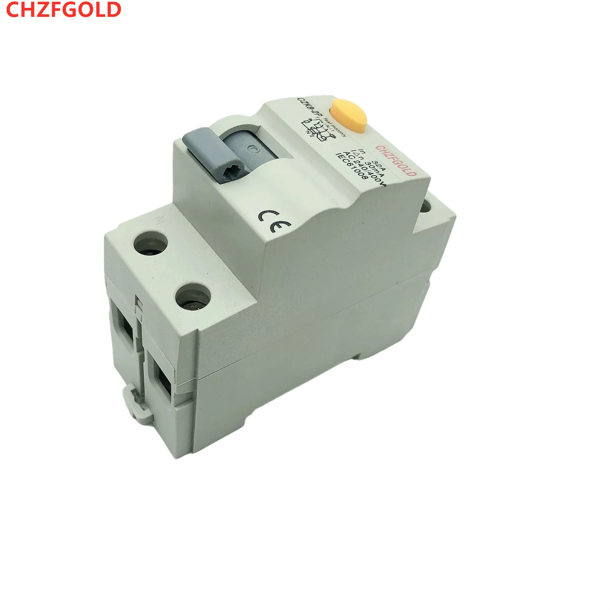 CHZFGOLD F362 40A 240VAC 30mA 100MA 300MA 2P Residual Current Circuit Breaker electric leakage protection RCBO RCCB  Type B