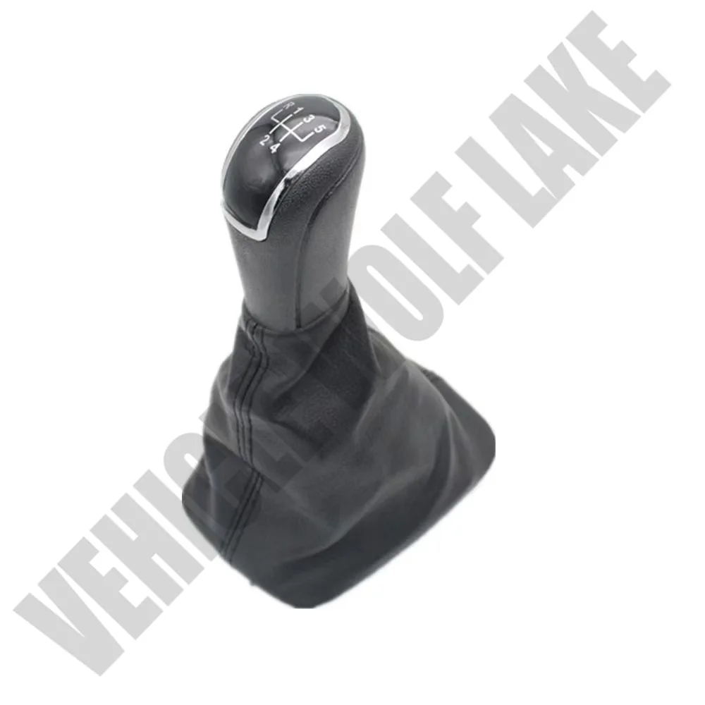 For Skoda Fabia MK1 1999 2000 2001 2002 2003 2004 2005 2006 2007 2008 Car-Styling 5 Speed Gear Stick Shift Knob Leather Boot