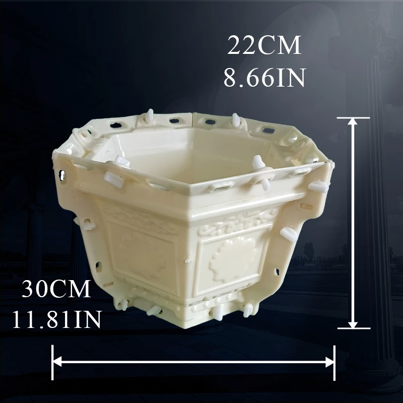 ABS Premium Plastic Precast Concrete Diamond-Shaped Planter Mold, 30cm, for Sale