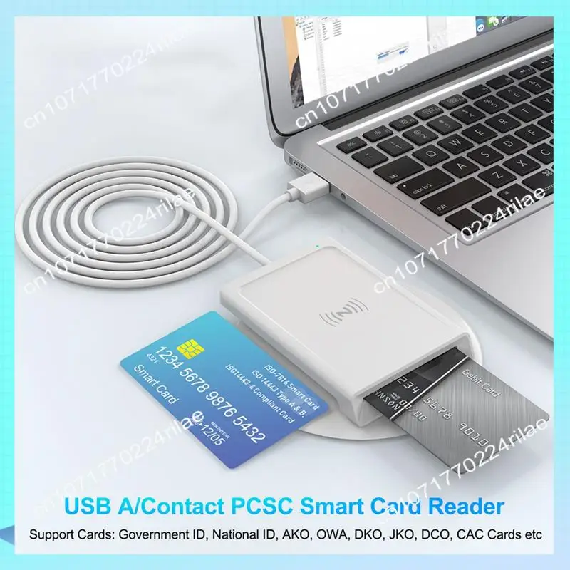 

A17Z Contact + NFC 2-In-1 Smart Card Reader PC-Linked Dual-Interface Smart Card Reader/Writer Contact PCSC Smart Card Reader