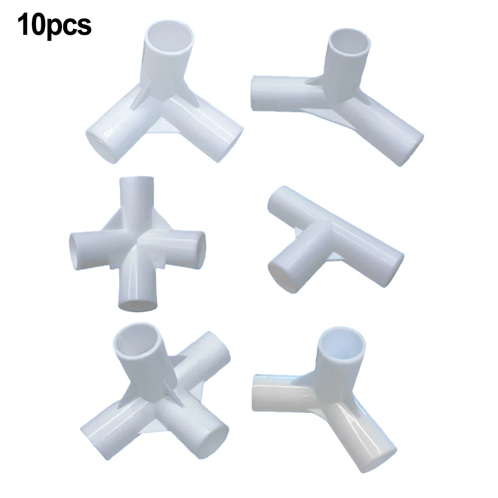 10pcs Camping Tent Pole Tee Connector Canopy Pole Tees Fixed Joints I.D 16mm 3-way Connector Tent Accessories Replacement Parts