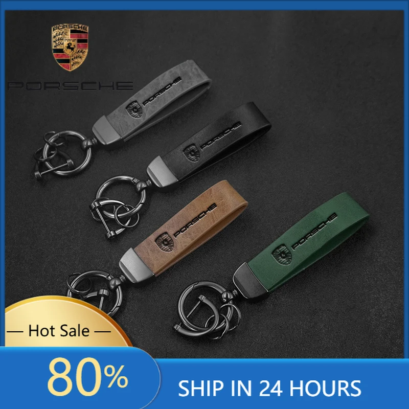 

Наклейки для интерьера автомобиля Porsche, 1 шт., металлические кожаные брелоки для ключей, цепочка для Porsche Panamera, Cayenne, Taycan, 911, Macan, Carrera, Stylin