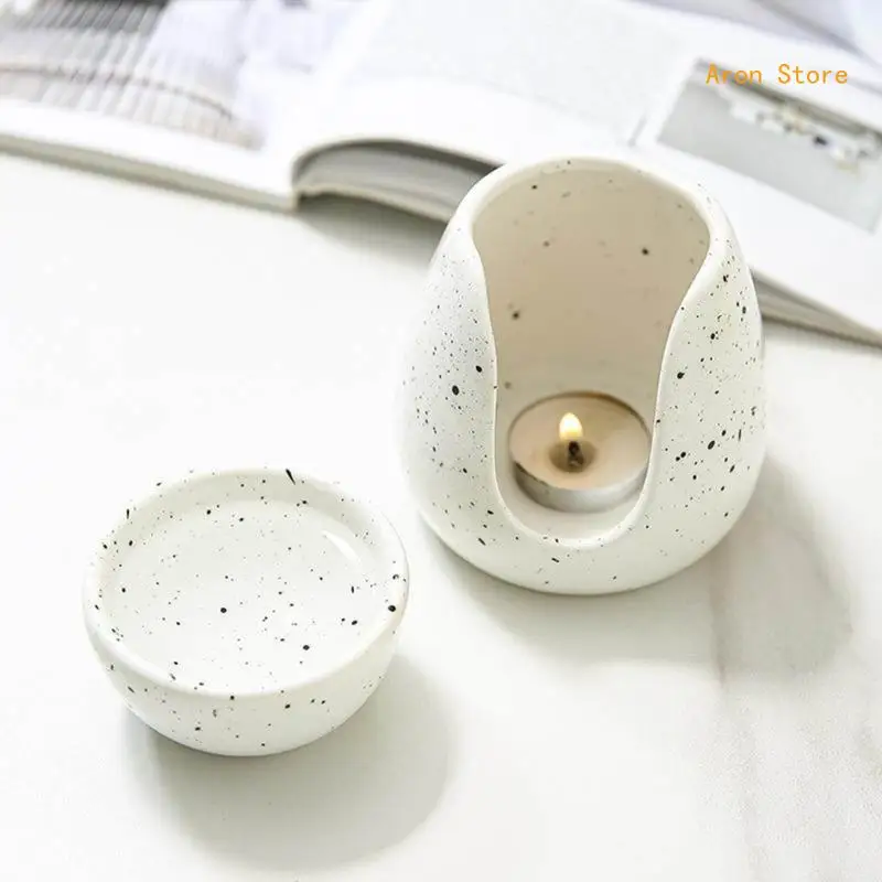 Ceramic Oil Burners, Aromath Lamp, Tealights Holder, Aromath Diffusers Warmers for Essential Oil and Scent Wax H3CF