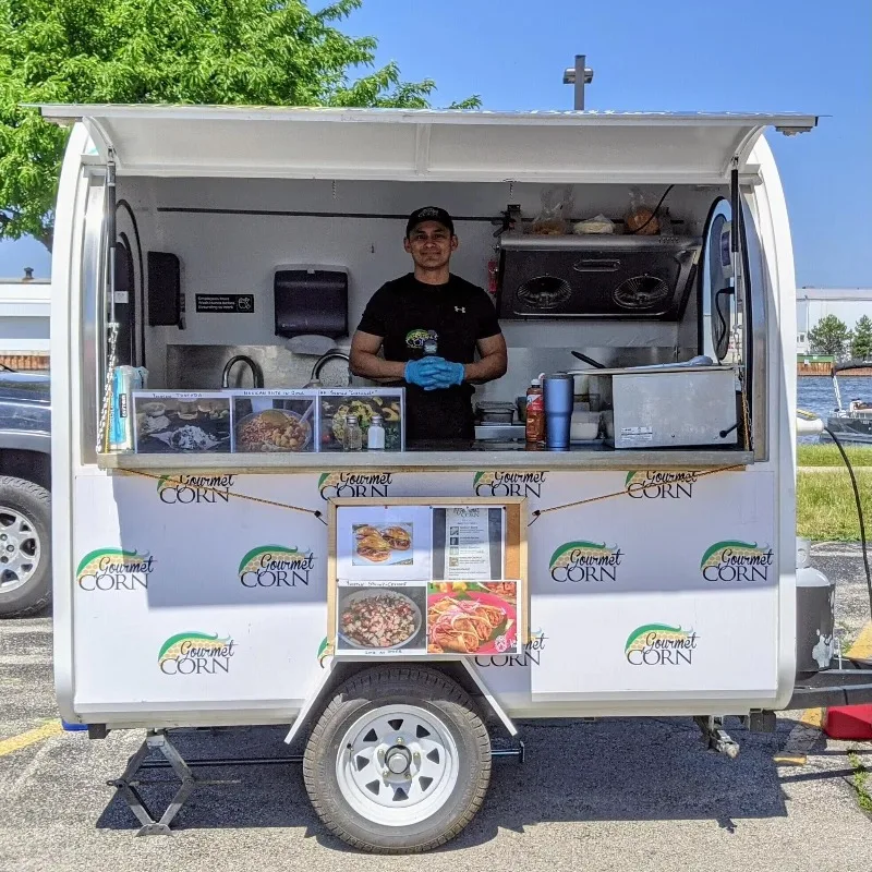FL Classic Waffle Caravan BBQ Hot Dog Mobile Food Trailers Fast Food Van with Snack Cooking Machines Best-Selling