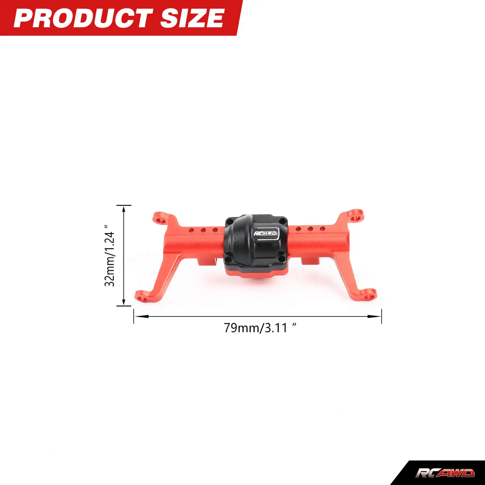 RCAWD pełna obudowa przednia oś ze stopu FMS FCX24 1/24 crawlers ulepsza części