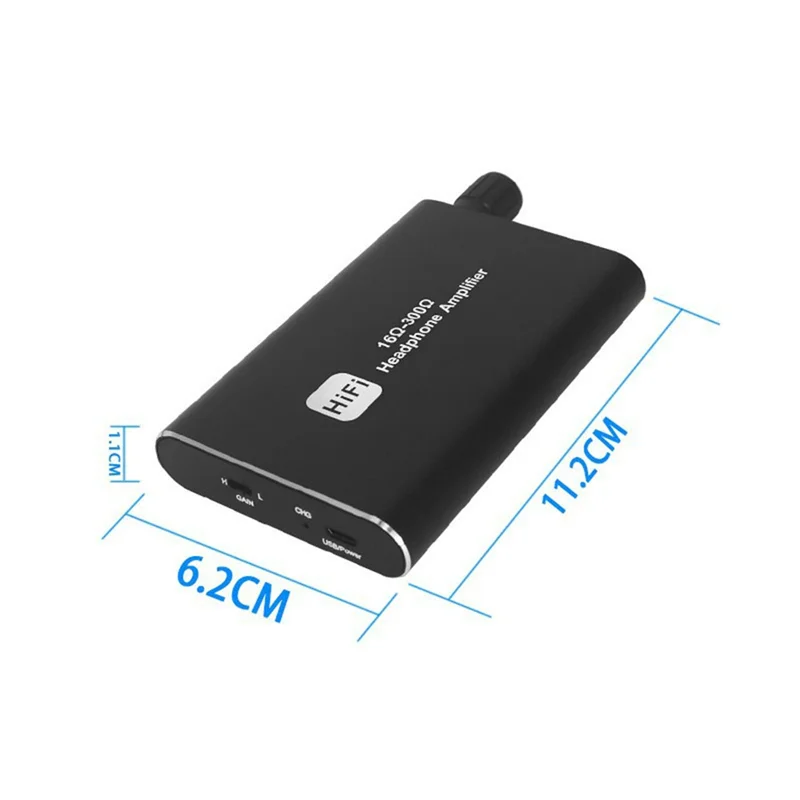 AP-Hifi Rechargeable Headphone Amplifier Portable AMP 3.5Mm AUX Audio Cable Audio Two-Stage Gain Switch