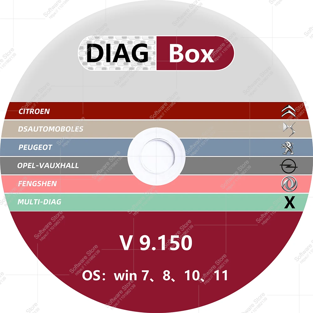 Newest 2024 Diagbox V9.150 with crack diagnostic software work with PP2000 programming tool 1995-2022 le-xia3 Diagnose Resets