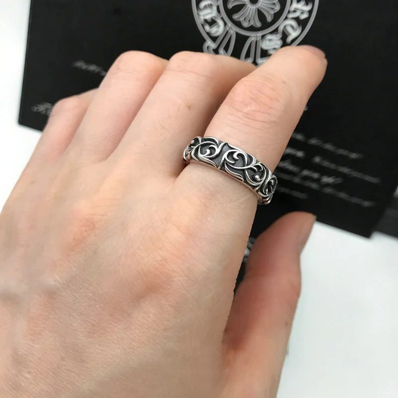 New Personalized Trendy Person Retro Eternal Vine Ring for Men and Women Couples